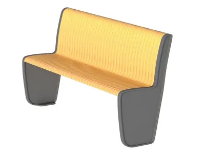 City Bench 08 Low-poly 3D model
