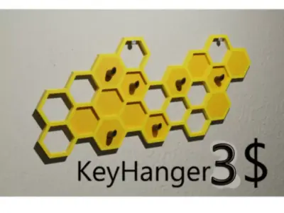 Honeycomb Key Hanger 3D print model