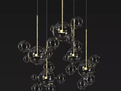 Suspension light Giopato Coombes Bolle Circular Chandelier 24  3D model