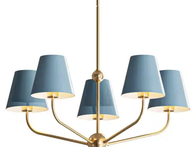  Banks 5 Light Chandelier 3D model