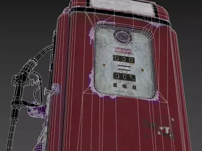 Gas pump Low-poly 3D model