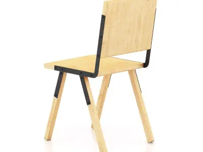 Wooden Chair 3 3D model