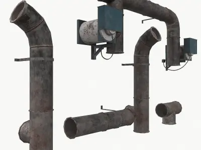 Ventilation old Low-poly 3D model