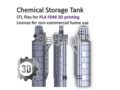 Chemical Storage Tank - H0 Scale 3D print model