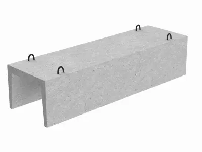 Concrete Trench 3D model purchase