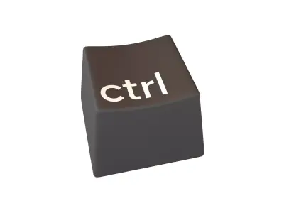 Ctrl Keycap v1 001 Low-poly 3D model