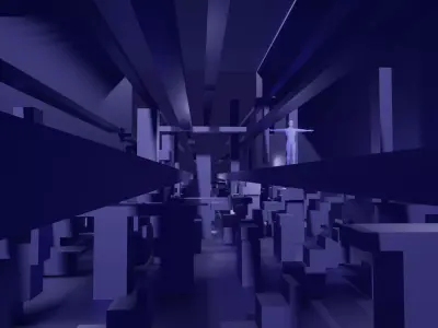 Labyrinth 3D Maze Modular Environment Low-poly 3D model