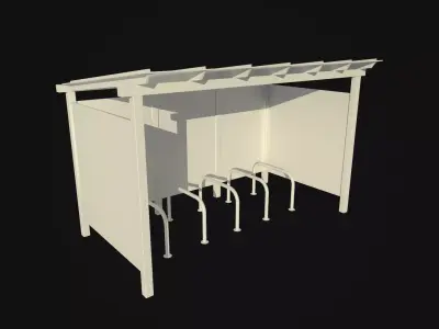 Bike Shelter Highpoly 3D model