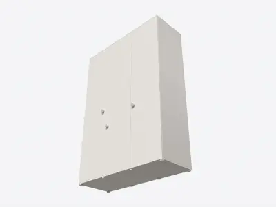 Cilek Montes White 3-door Wardrobe 3D model