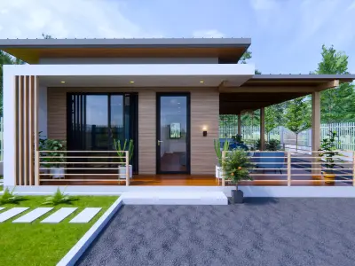 Small House - Tiny House Plan 3D model