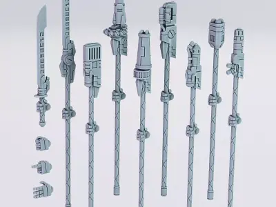 Melee and Staff Weapons  Greater Good  3D print model