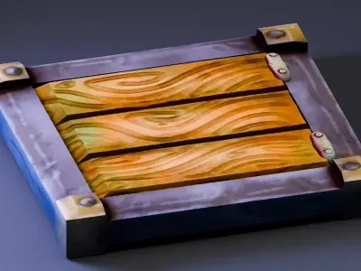 Interactive Object - Trapdoor Low-poly 3D model