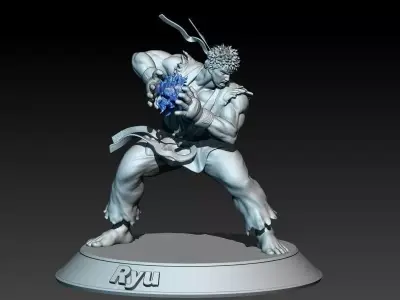 Street Fighter Ryu - Hadouken preparation   3D print model