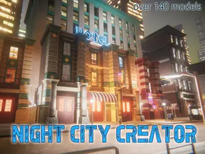 Night City Creator Low-poly 3D model