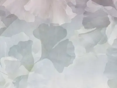 Oversized Ginkgo Leaf Wash Texture