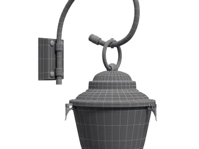 Nickel wall sconce by moinat 3D model