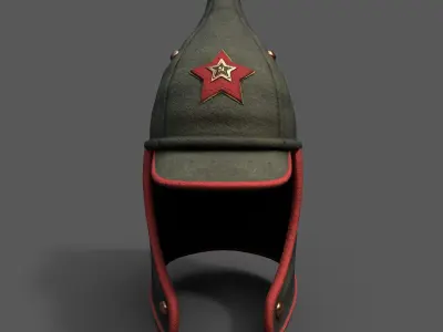 Helmet Hat Russian Soviet Army combat  Low-poly 3D model