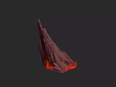 Lava Rocks Volcanic Rocks Set 03 Low-poly 3D model