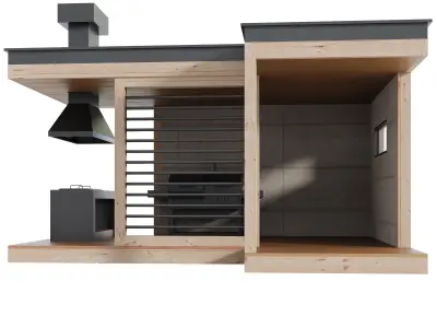 Modern Outdoor Kitchen 26 3D model