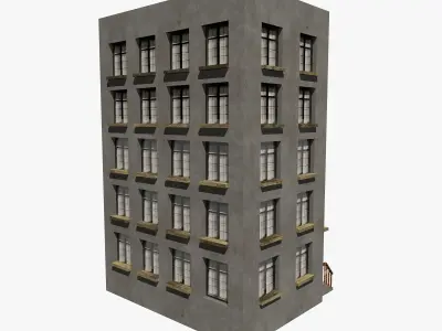 Residential Five Floor Building  3D model
