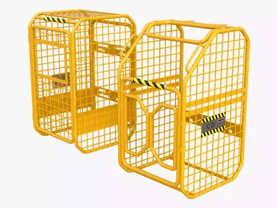 Industrial Safety Cage M1 3D model