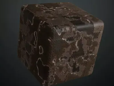 Peeling Plate Metal Plate PBR Seamless Texture