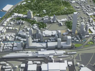 Johor Bahru Low-poly 3D model