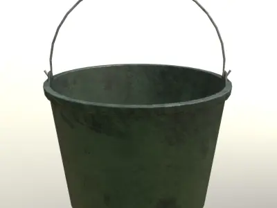 Plastic Garden Bucket Low-poly 3D model