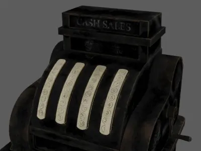 Ancient Chinese cash register Low-poly 3D model