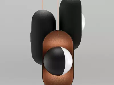 Moonlight Pendant Lamp Vertical 3D model