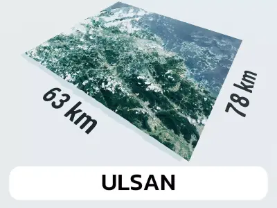 Ulsan South Korea City Landscape 3D Model 3D model