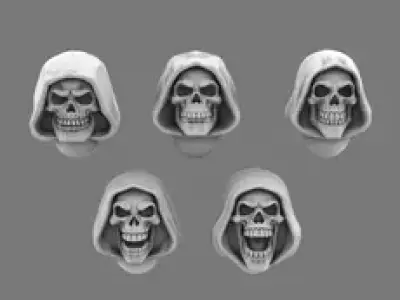 Pumpkin Lords Grim Reaper V10K Heads 3D print model