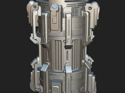 Battery 01 Low-poly 3D model