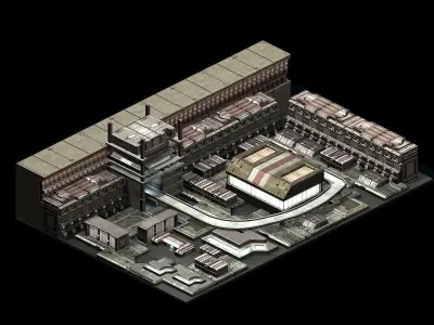 Future World - Residential Area 08 3D model