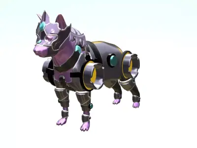 Dog Sci-fi Armor 3D model