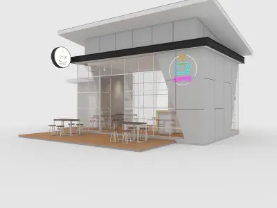 Cafe Modern 1 3D model