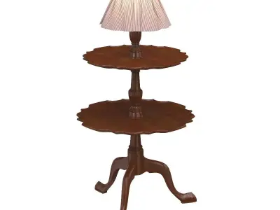 Antique Two Tier Floor Lamp 3D model
