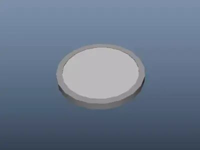 Three spotlights of different sizes Low-poly 3D model