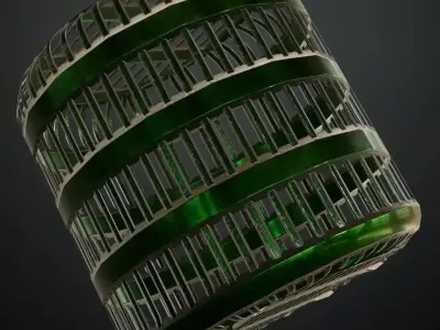 Green Metal Plate Rusted Transparent PBR Seamless Texture