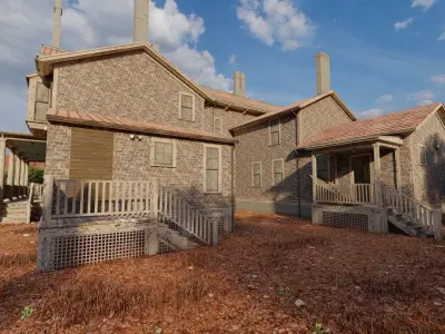 Vilage in forest-old house 3D model