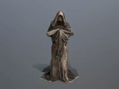 old statue Low-poly 3D model