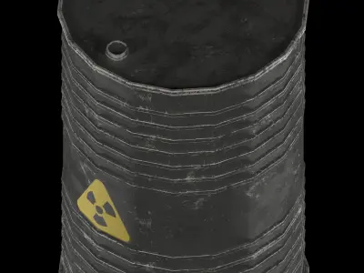 Danger oil barrels 3D Model Pack
