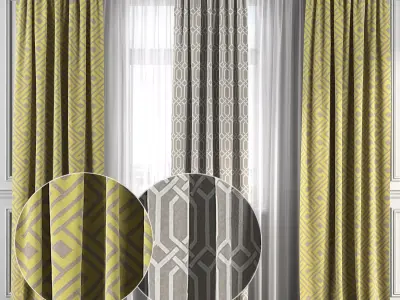 Curtain Set 155 3D model