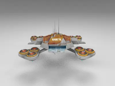 Base 72 Low-poly 3D model