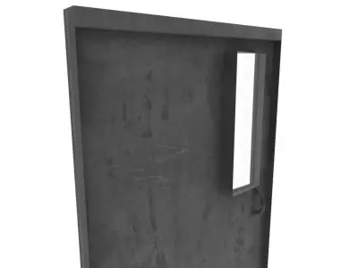 Metal door  Free low-poly 3D model