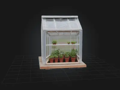 Mini Greenhouse Low-poly 3D model