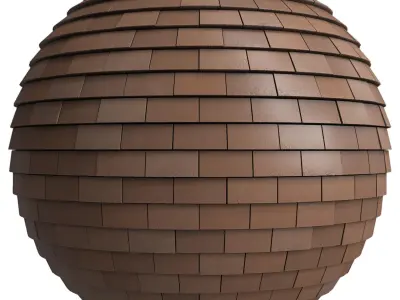 Roof Tile Materials 24- By 3 color Pbr By Sbsar 4k Low-poly 3D model