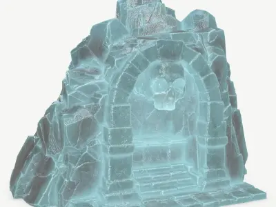 Skull Altar Low-poly 3D model purchase