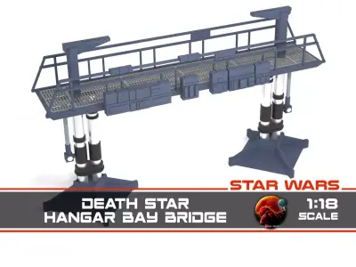 Death Star Hangar Bay Bridge 1-18 scale Kenner Hasbro 3D print model