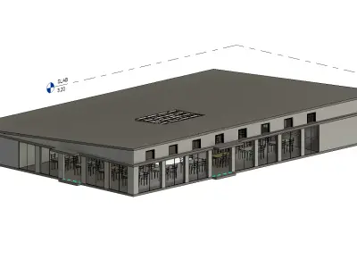 Canteen and Kitchen Building - Revit Model 3D model